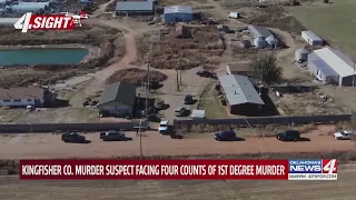 Kingfisher Co. murder suspect facing four counts of 1st degree murder