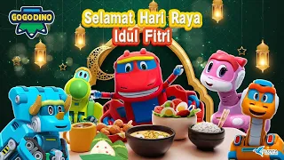 GOGODINO-Selamat Hari Raya Idul Fitri!😆❤️ | Kartun Anak | Dinosaurus | gogodino Bahasa Indonesia