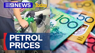 Petrol prices surging to near-record highs | 9 News Australia