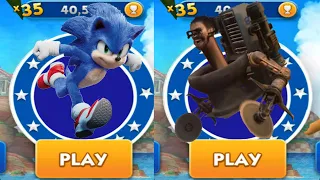 Sonic Prime Dash vs Skibidi Toilets War - Movie Sonic vs All Bosses Zazz Eggman All Characters