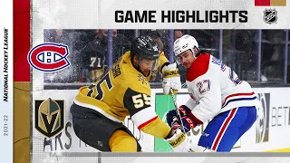 Canadiens @ Golden Knights 1/20/22 | NHL Highlights