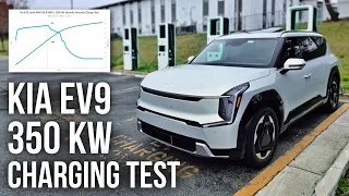 Kia EV9 350 kW DC Fast Charging Test with Charging Curve!