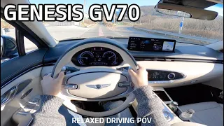 2021 Genesis GV70 3.5T V6 " test driving around riverside of Korea " - Pure sound POV by Gopro