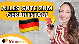 ZUM GEBURTSTAG GRATULIEREN auf Deutsch (Redewendungen | Wortschatz erweitern A1 | A2 | B1 | B2 | C1)