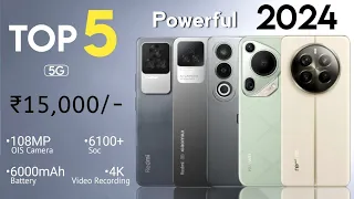 Top 5 Best 5G Phones Under 15000 in April 2024 - 5G | 108MP OIS, 4K, 120Hz | 5G Phone Under 15000