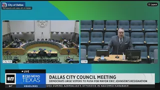 Dallas City Council meeting as Democrats call on Mayor Johnson to step down