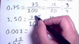 Ejercicios convertir de decimal a fracción