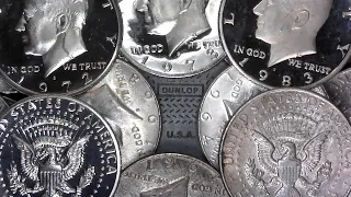 40% SILVER,90% SILVER & PROOFS FOUND!!!! HALF DOLLAR COIN ROLL HUNTING! #55