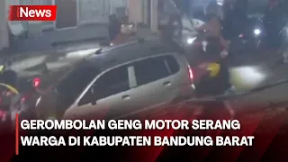 Aksi Geng Motor Serang Warga Parongpong Bandung Barat Terekam CCTV