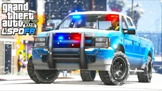 Snowy police patrol in June!! (GTA 5 Mods - LSPDFR Gameplay)