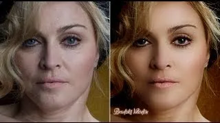 Photoshop CC retouching Madonna урок ретуши