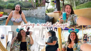 trying a morning cold plunge + going to Disney!