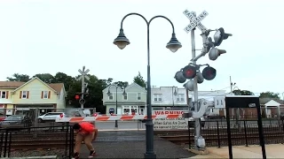 Railroad Crossing Idiot Ignores Signals And Doesn't Even Look
