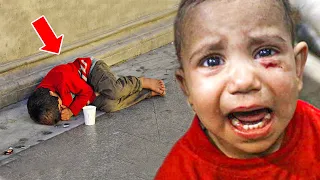 Little Boy Goes Door to Door Begging for Money to Buy Food for Sick Mother, One Woman Follows Him