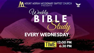 Noon Day Bible Study with Rev. Dr. Byron L. Benton, May 1, 2024