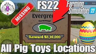 FS22 Easter Eggs Collectibles All Pig Toys Locations 4K Farming Simulator 22