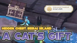 A Cat's Gift: Hidden Achievement & Precious Chest | Seirai Island | Genshin Impact