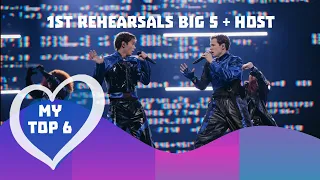 Eurovision 2024 - My Top 6 ( 1st Rehearsals Big 5 + Host ) + сomments