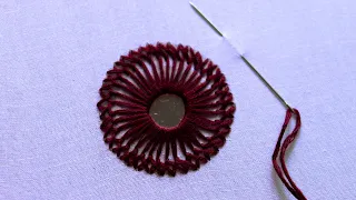 Hand Embroidery - Easy Mirror Work Embroidery - Mirror Work Stitch - Shisha Work