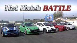 [ENG CC] Hot Hatch Battle 2010 - Civic R, Clio RS, Colt R, Cooper S, Abarth 500 Tsukuba