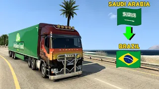 Iveco Stralis | Long Delivery | Saudi Arabia to Brazil | Euro Truck Simulator 2 | Logitech G29