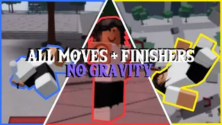 ALL MOVES/ULTS + FINISHERS WITH NO GRAVITY (Roblox The Strongest Battlegrounds)