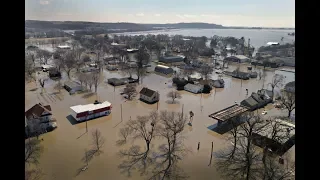 Drone footage of Iowa flooding (2019) | USA TODAY