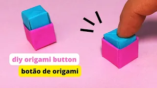 [SEM COLA]Como fazer Botão de origami que funciona de verdade  (◍•ᴗ•◍) ❤button pop up toy| origami