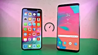 iPhone X iOS 12 vs Samsung Galaxy S9 Plus - Speed Test!