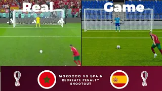 MOROCCO VS SPAIN  | World Cup Qatar 2022 | Recreate Penalty Shootout | pes 2021 Gameplay