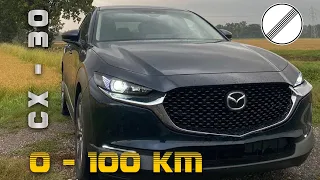 Mazda CX30 2.0 186Cv Skyactive acceleration 0-100km/h and Engine sound - Gentleman Driver