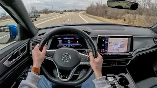 2024 Volkswagen Atlas Cross Sport SEL Premium R-Line - POV Test Drive (Binaural Audio)