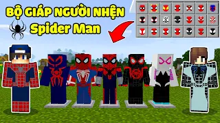 bqThanh và Ốc Sở Hữu Thành Công Tất Cả Những Bộ Giáp NGƯỜI NHỆN SPIDER MAN Siêu Vip Trong Minecraft