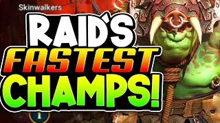 RAID'S TOP 5 FASTEST EPIC CHAMPS! You Might Be Surprised!