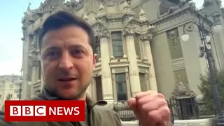 Zelensky's defiant response to Russian invasion of Ukraine - BBC News