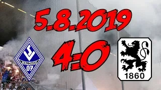 SV Waldhof Mannheim 4:0 TSV 1860 München – 5.8.2019 – Spiel und Statements zu den SVW-Aktionen