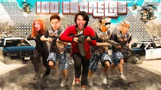 100 MILITARES VS 5 YOUTUBERS NO GTA 5! (Evento Skbr #1)