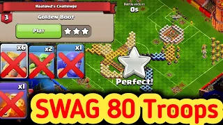 Golden Boot Haaland's Challenge #3 coc - Easily 3 stars with SWAG 80 Troops #record - Clash of Clans