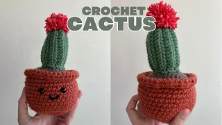 Crochet Cactus Tutorial for Beginners, First Crochet Project Step by Step Tutorial