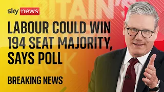 Labour could be set for biggest majority in 100 years, says YouGov poll
