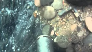 4 inch Gold Dredge nozzle footage. Shallow decomposing bedrock on the south Umpqua