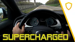 Audi S4 B8 Avant (2010) - Top Speed on German Autobahn - GPS - POV