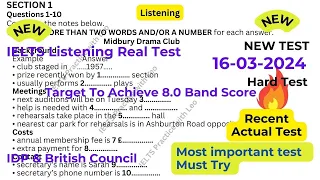 IELTS Listening Practice with Recent Actual IELTS Exam with Answers [Real Exam 47] 16th March 2024