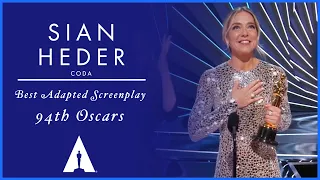 Sian Heder Wins Best Adapted Screenplay for 'CODA' | 94th Oscars