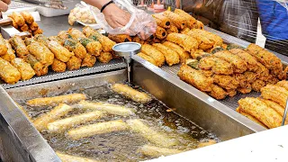 Street Food in Korean! Amazing Skill of Fish Cake - Korean street food / 모란시장