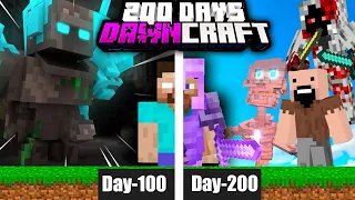 I Survive 200 Days in DawnCraft | the curse nether