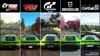 Gran Turismo Sport vs. NFS Payback vs. DriveClub vs. The Crew vs Project CARS 2 | Huracan Comparison