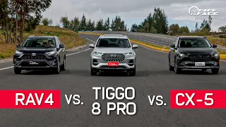 ¿El legendario Toyota RAV4 sucumbirá ante los nuevos Mazda CX-5 y Chery Tiggo 8 PRO? 🥊| FACE TO FACE