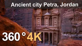360 видео. Древний город Петра, Иордания. 4К видео с воздуха
