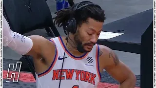 Derrick Rose Gets Choked up after Hearing Mitchell Robinson Fractured his Foot | March 27, 2021